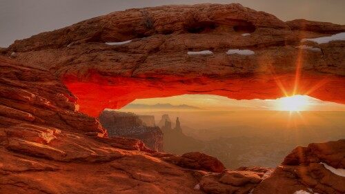 Sunrise, Mesa Arch,Canyonlands, Utah, USA