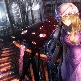 Konachan.com---200520-blonde-hair-bow-building-butterfly-city-dress-hat-long-hair-magic-ryosios-stairs-touhou-umbrella-yakumo-yukari-yellow-eyesed8ddeb892179bb627024252671d3251