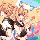 Konachan.com---200651-black-eyes-blonde-hair-heart-instrument-kagamine-len-kagamine-rin-male-mikan-kuriyu405-paper-short-hair-stars-vocaloid974352ae30b624c67df6999cb5e30d9b