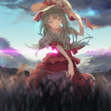 Konachan.com---200676-clouds-dc-12696462-grass-green-eyes-hat-kagiyama-hina-long-hair-ribbons-skirt-sky-touhou86e90b36f422656b8327a6401bba5323