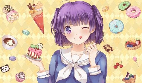 Konachan.com---200775-cake-cherry-drink-food-fruit-hoshino-ryuu-ice-cream-lollipop-morino-kirin-purple-eyes-purple-hair-seifuku-short-hair-strawberry-twintails-wink398c90b5ff622d2ec5e84976bb31005a.jpg