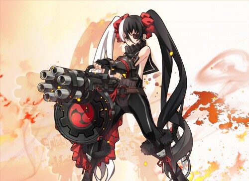 Konachan.com 201091 blade & soul eyepatch gun long hair nyoronyoro po hwa ran twintails weapon6082a7