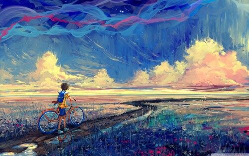 bicycle journey wallpaper 2560x1600