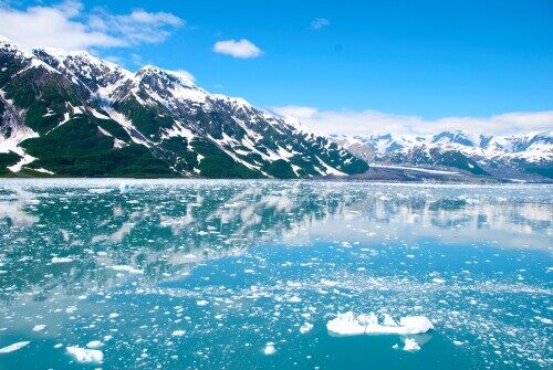 冰川 山 雪 水 冬天 4K风景