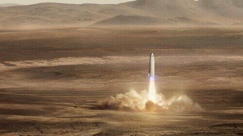 spacex bfr rocket launch mars space 19435